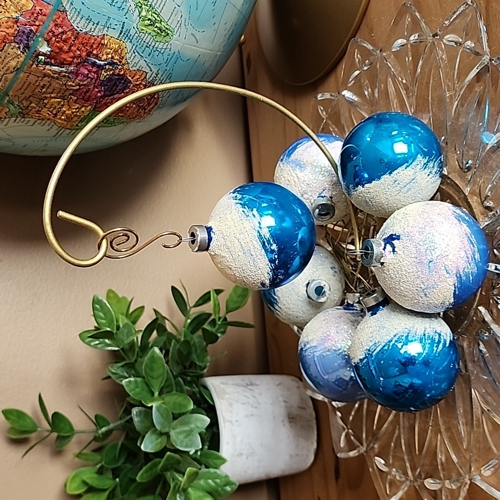 Vintage Glass Christmas Ornament Mica